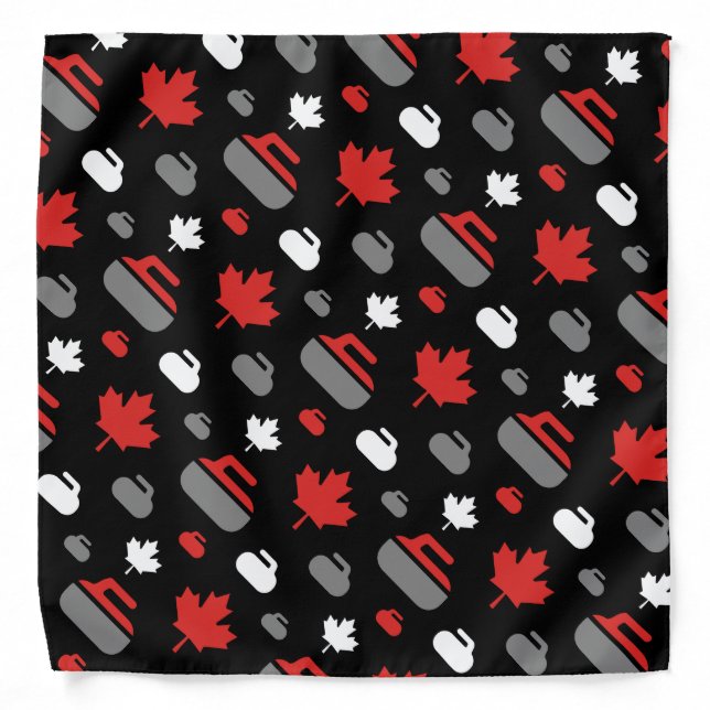 Canada Curling Rocks Bandana (Front)