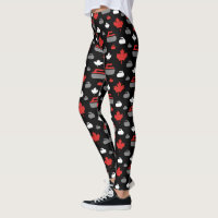 Canada Curling Rocks Leggings