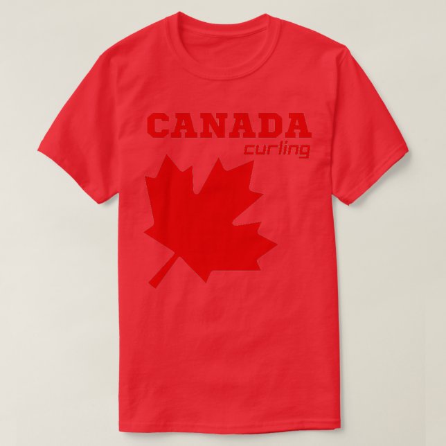 Canada Curling T-Shirt (Design Front)