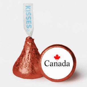 Canada custom text with red maple leaf patriotic hershey®'s kisses®