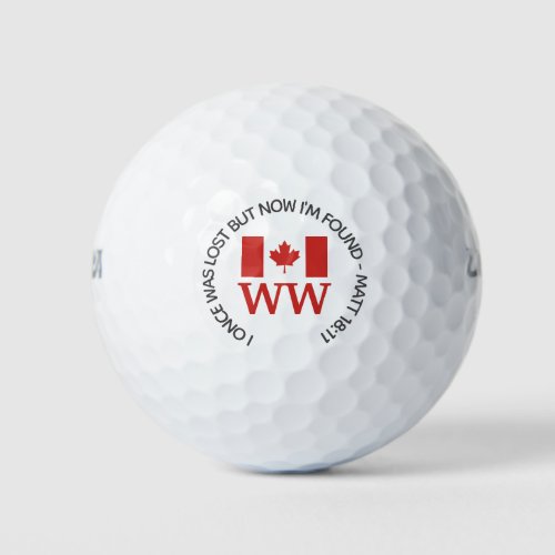 CANADA Customized MONOGRAM Christian Lost Found Golf Balls