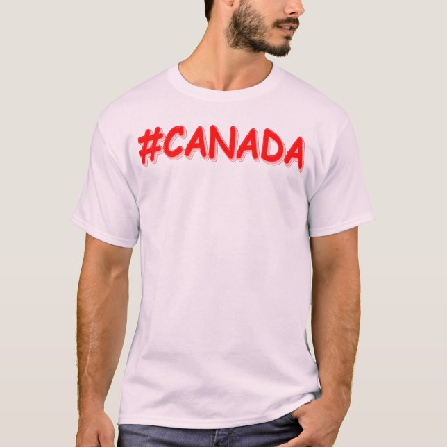  "#CANADA" Cute Expression Design. Buy Now T-Shirt (Front)