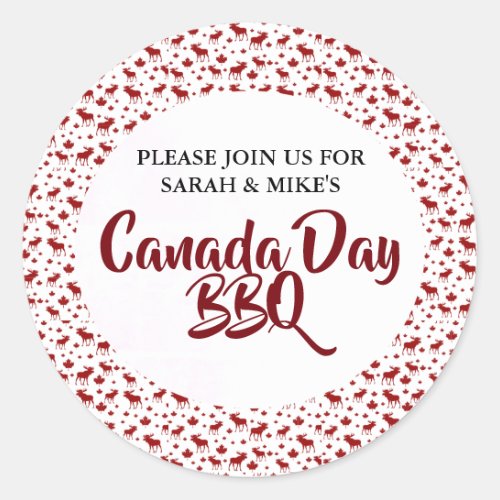 Canada Day BBQ Stickers