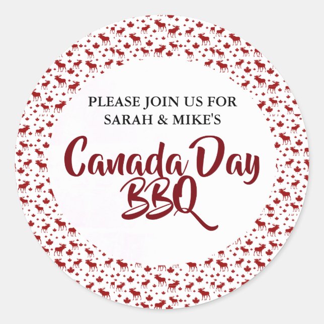 Canada Day BBQ Stickers (Front)