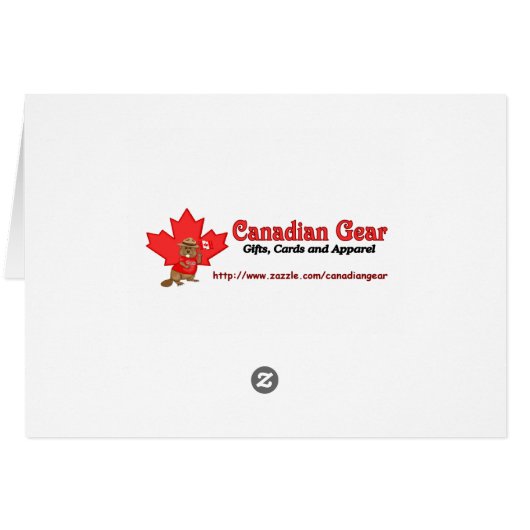 Canada Day Beaver Cards (Back Horizontal)