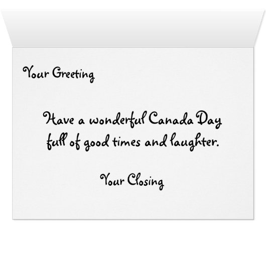 Canada Day Beaver Cards (Inside Horizontal (Bottom))