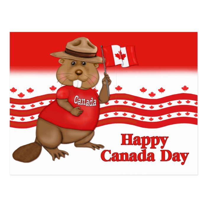 Canada Day Beaver postcard