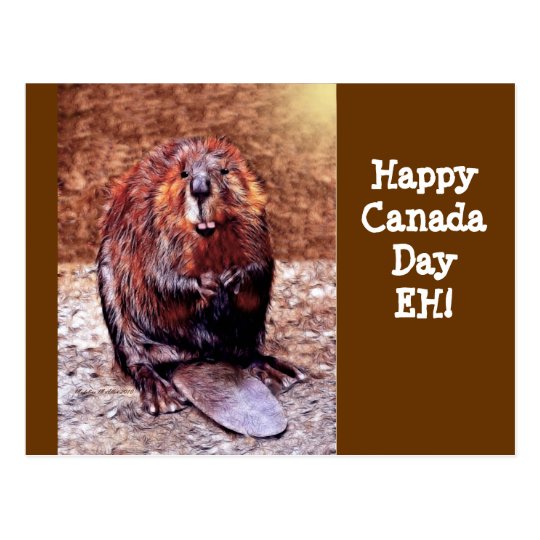 Canada Day Beaver Postcard 