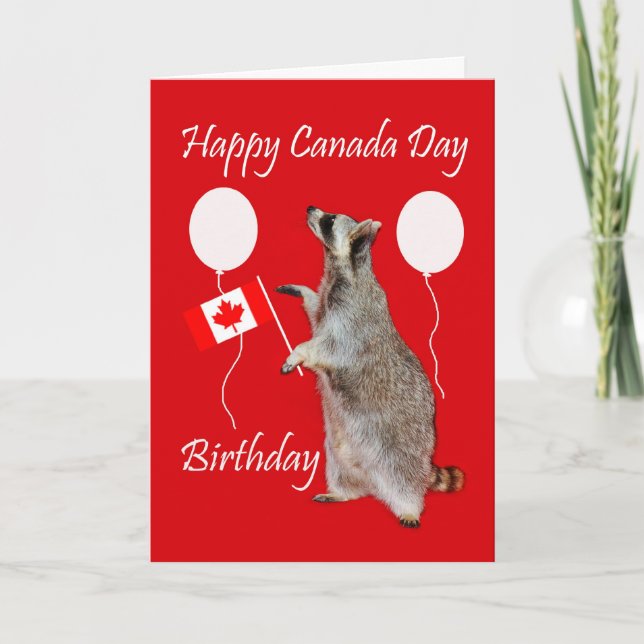 Canada Day Birthday Greeting Card (Front)