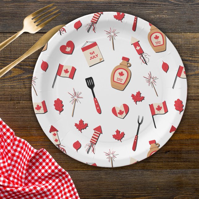 Canada Day Canadian BBQ Paper Plates (Creator Uploaded)