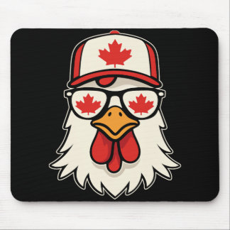 Canada Day Canadian Flag Maple Leaf Chicken Sungle Mouse Pad
