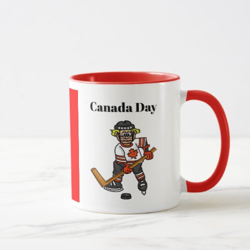 Canada Day Canadian Hockey Player Mug
