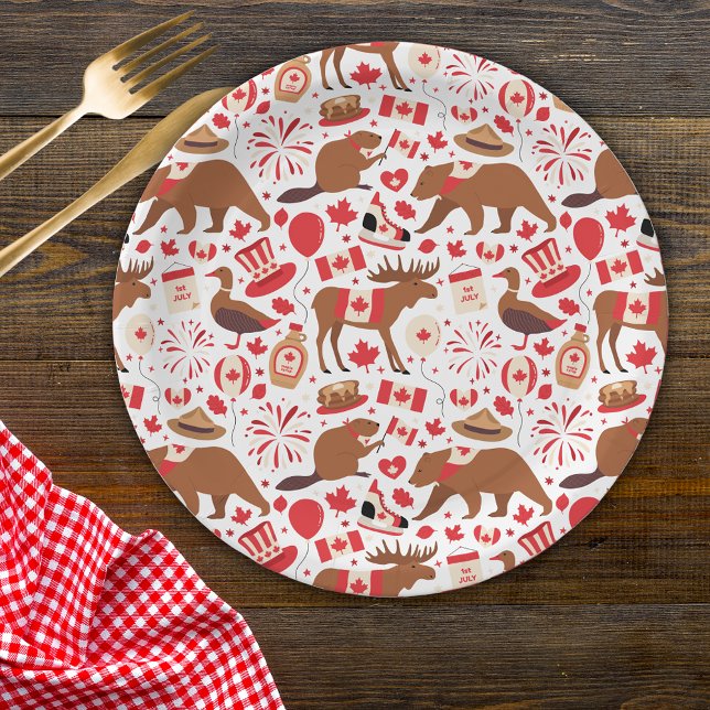 Canada Day Canadian Paper Plates (Creator Uploaded)