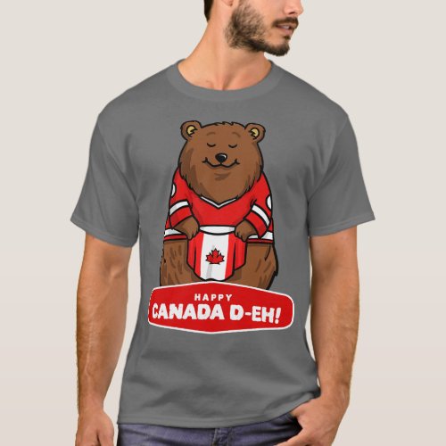 Canada Day Canadian Pride I Love Canada Bear T_Shirt