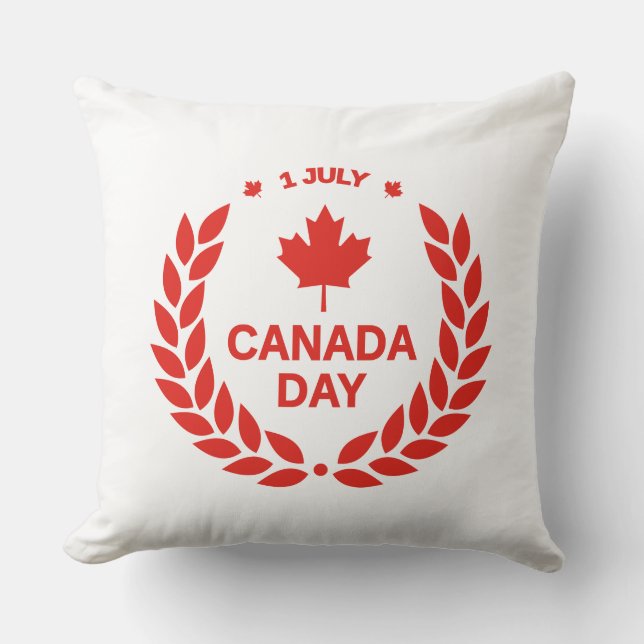 Canada Day Celebration-24658 Throw Pillow (Front)