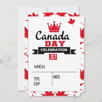 Canada Day Celebration Invitation by ZazzleHolidays at Zazzle