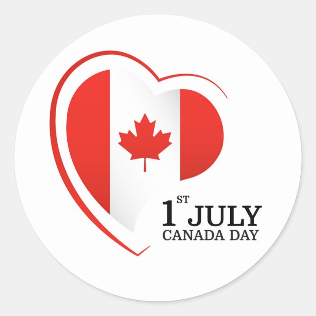 Canada Day  Classic Round Sticker (Front)