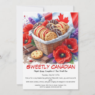 Canada Day Cookies & Coquelicots Sweetly Canadian Invitation