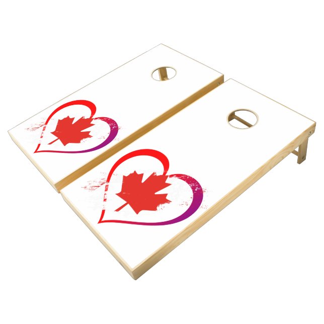 Canada Day Cornhole Set (Angled)