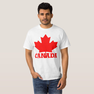 Canada Day cute fun custom red maple Canadian T-Shirt