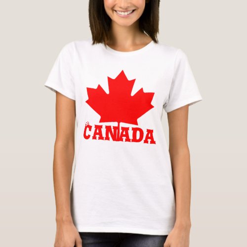 Canada Day cute fun custom red maple shirt