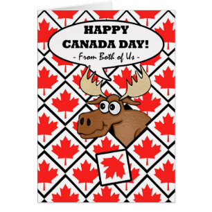 Canada Day from Both of Us, Funny Moose Cards