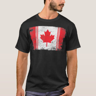 Canada Day Funny Canadian Distressed Eh Flag Men w T-Shirt