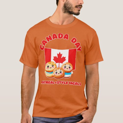 Canada Day Funny Kawaii MontrealStyle Bagels T_Shirt