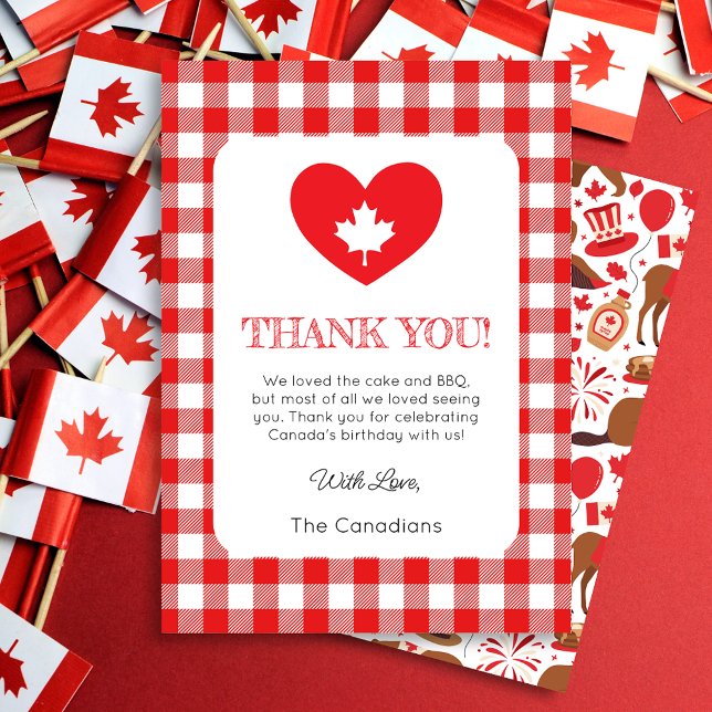 Canada Day Heart Thank You Card (Creator Uploaded)