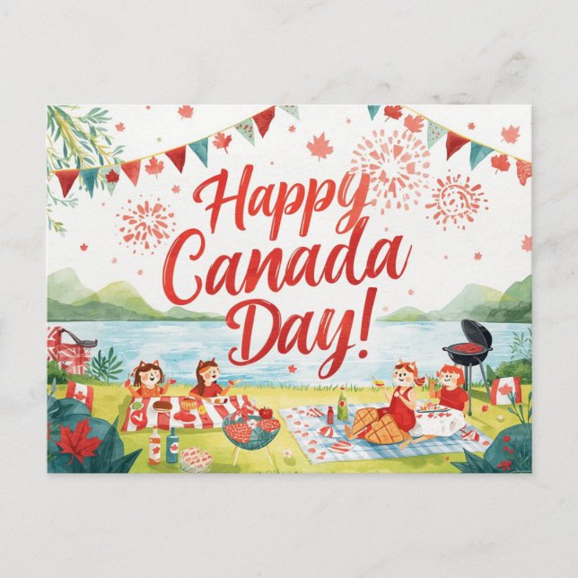 Canada Day Holiday Postcard (Front)