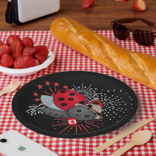 Canada Day Ladybug T-Shirt Paper Plates