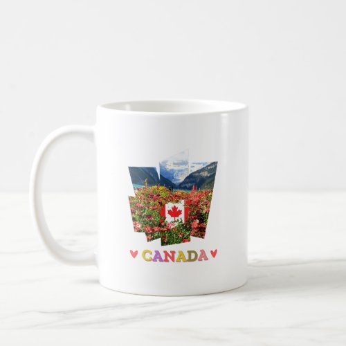 Canada Day Lake Louise Rocky Mountains Flowers Coffee Mug