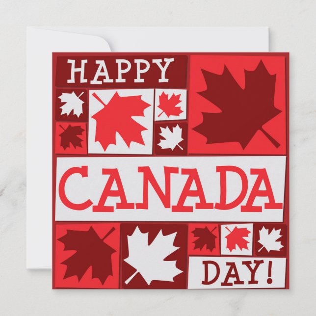 Canada Day Maple Leaf Invitation (Front)