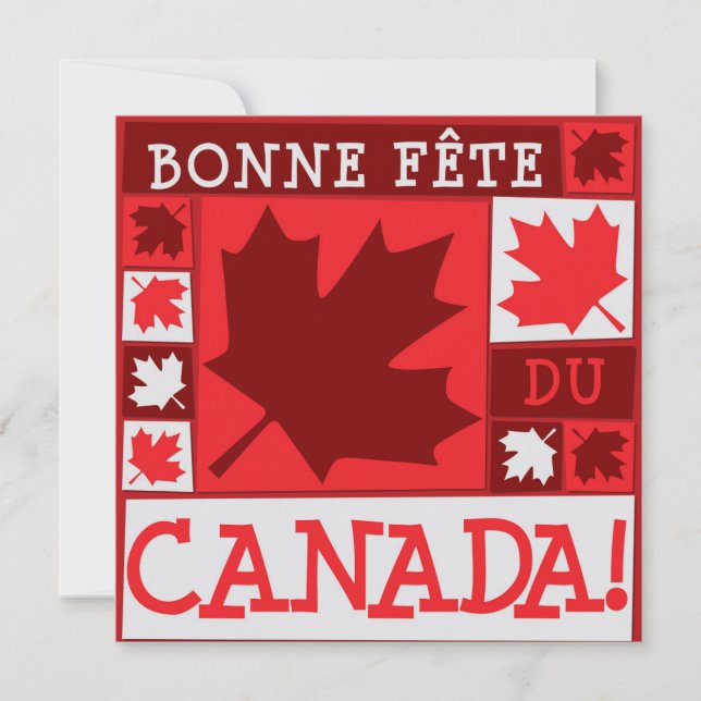 Canada Day Maple Leaf Invitation (Front)