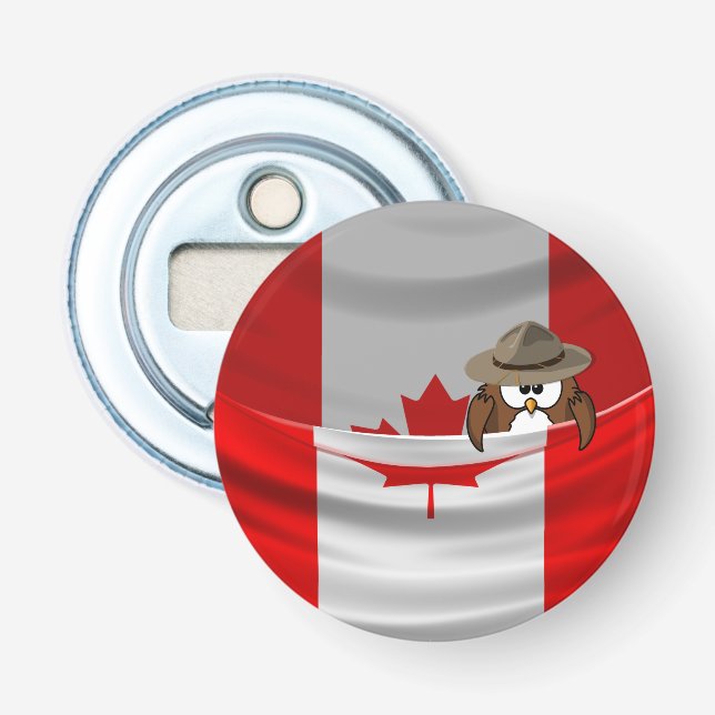 Canada Day owl Bottle Opener (Front)