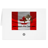 Canada Day owl Cards (Back Horizontal)