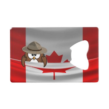 Canada Day Owl Credit Card Bottle Opener by just_owls at Zazzle