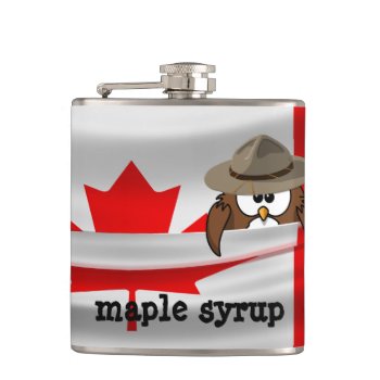 Canada  Day Owl Flask by just_owls at Zazzle