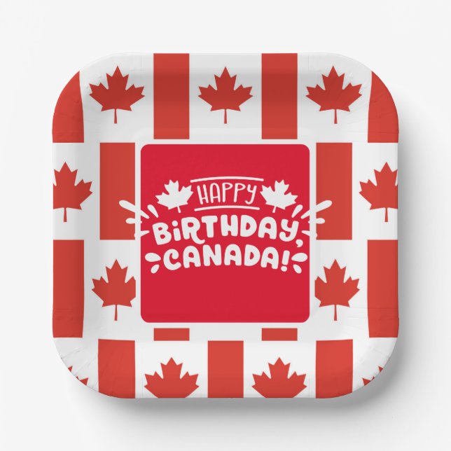 Canada Day Paper Plates (Front)
