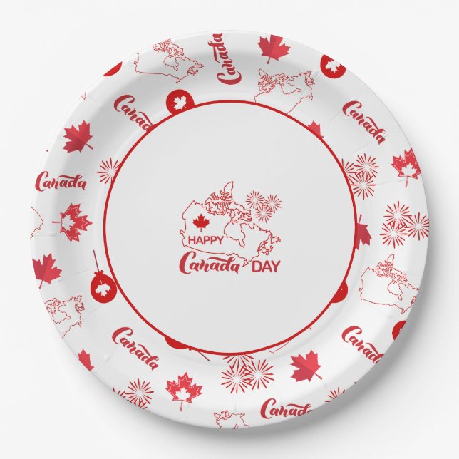 Canada Day Paper Plates (Front)