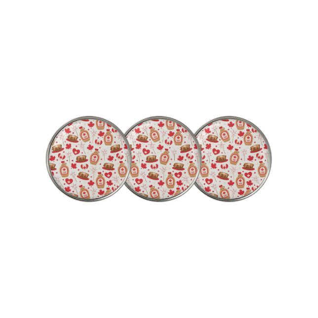 Canada Day Party Golf Ball Markers (3 Up)