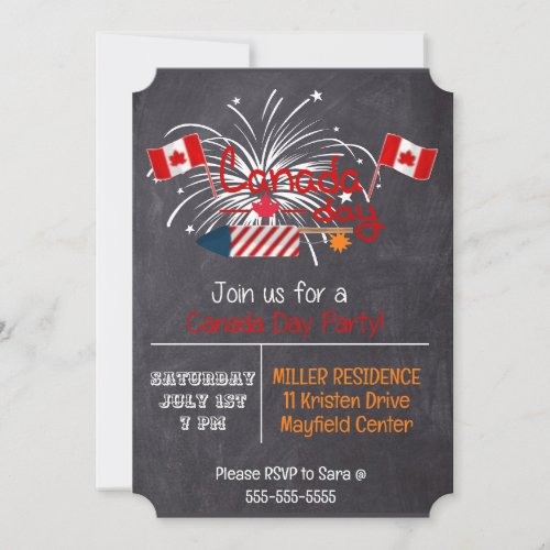 Canada Day Party Invitation