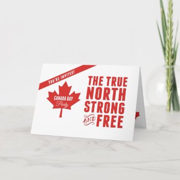 Canada Day Party Invitation  True North Invitation by GoodThingsByGorge at Zazzle