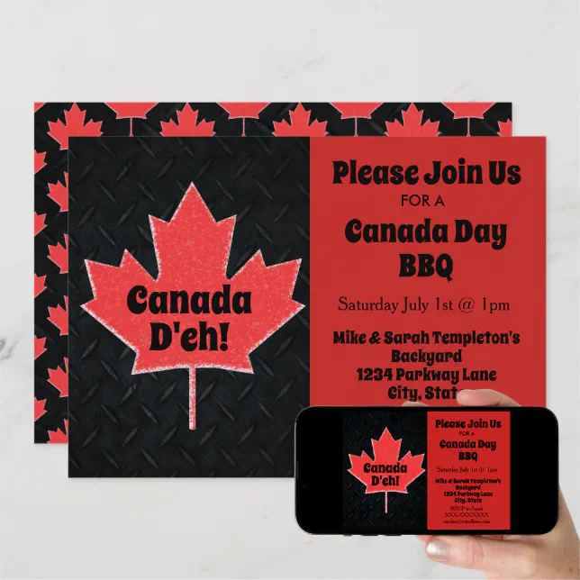 Canada Day Party Invitations Zazzle