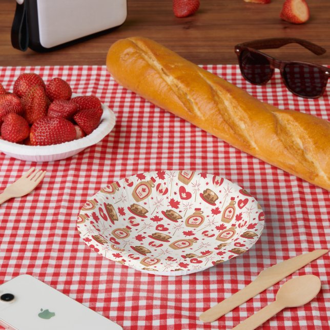 Canada Day Party Paper Bowls (Picnic)