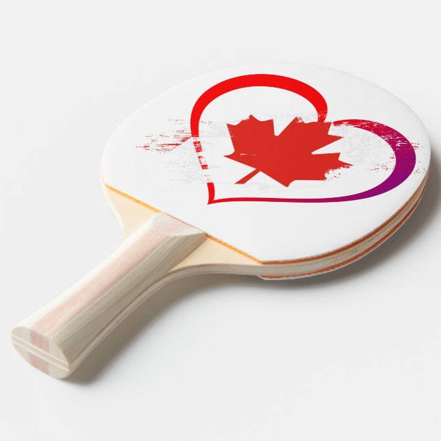 Canada Day Ping Pong Paddle (Front Angle)