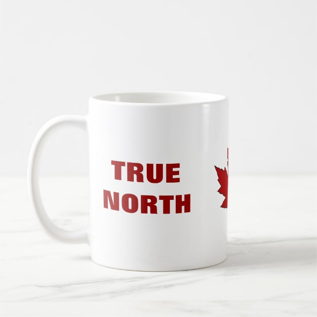 Canada Day Red Maple Leaf Anthem Coffee Mug (Left)