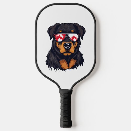 Canada Day Rottweiler Pickleball Paddle