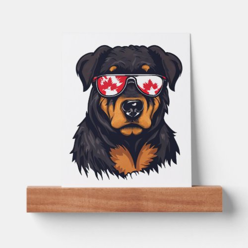 Canada Day Rottweiler Picture Ledge