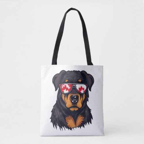Canada Day Rottweiler Tote Bag